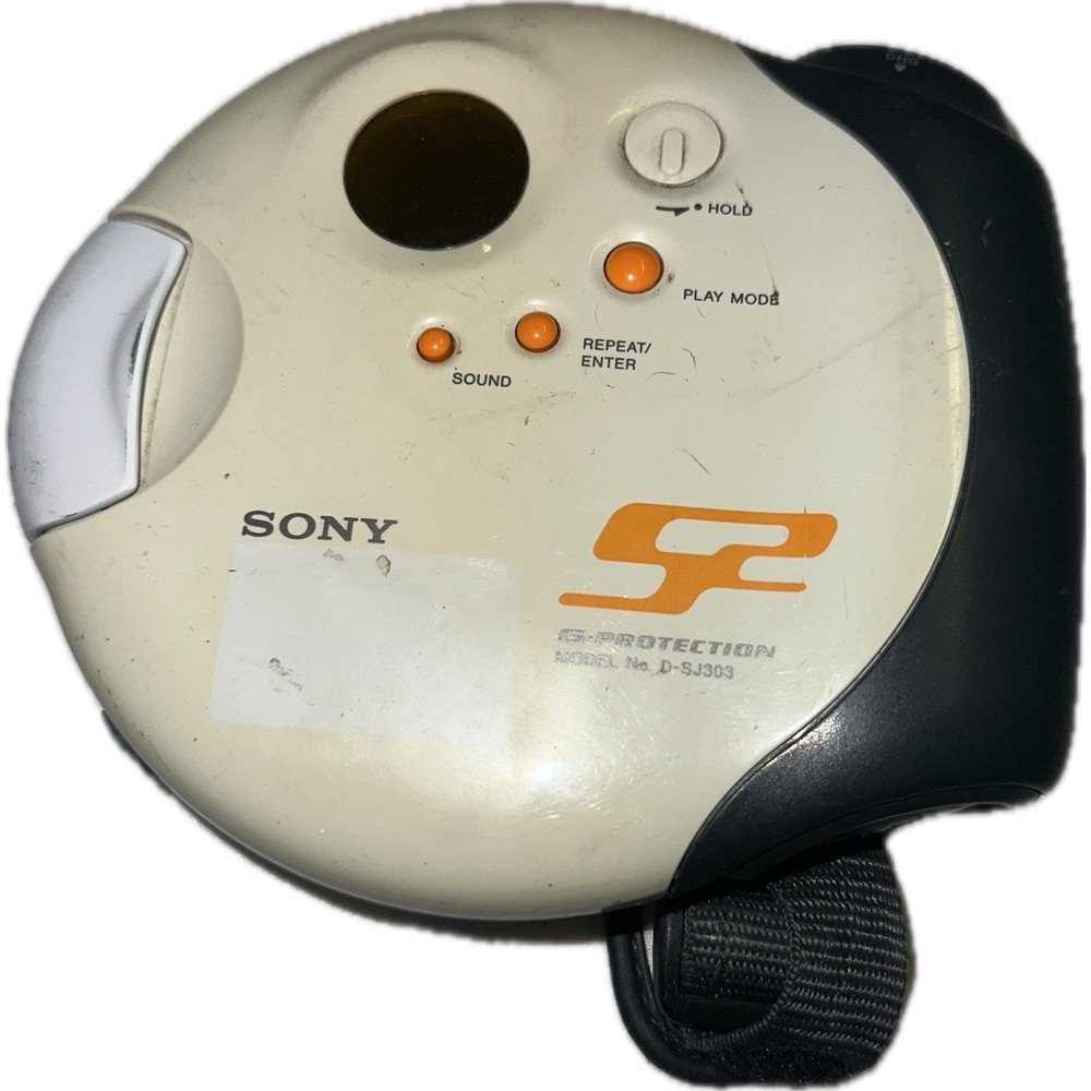 CLEAN SONY D-SJ303 CD Player W/Hand Strap G-Protection *Tested‎ & Working Great*